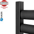 Сушка для рушників Електро Navin Ellipse 50*120 Sensor, таймер чорний муар, Правий (вуглецева сталь)