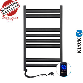 Сушка для рушників Електро Navin Ellipse 50*80 Sensor, таймер чорний муар Лівий (вуглецева сталь) Сушка для рушників Електро Navin Ellipse 50*80 Sensor, таймер чорний муар Лівий (вуглецева сталь)
