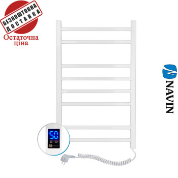 Сушка для рушників Електро Navin Loft 50*80 Sensor, таймер Білий, Правий (вуглецева сталь) Україна
