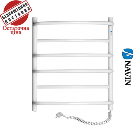 Сушка для рушників Електро Navin Омега 53*60, Білий, Правий (вуглецева сталь) Україна