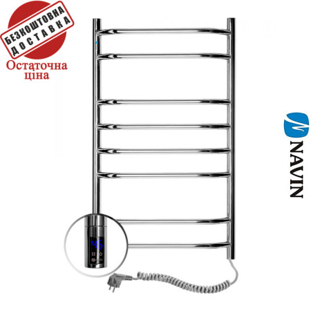 Сушка для рушників Електро Navin Блюз 48*80 Sensor, таймер, Україна Правий, (нерж.сталь)