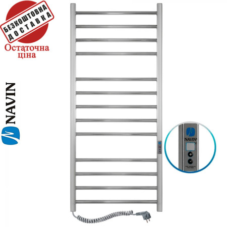 Сушка для рушників Електро Navin Класик Квадро 50*120 Digital, таймер Україна Лівий (нерж.сталь)