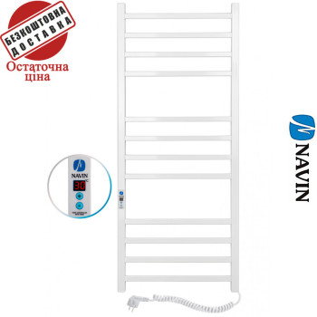 Сушка для рушників Електро Navin Loft 50*120 Digital, таймер Білий, Правий (вуглецева сталь) Україна