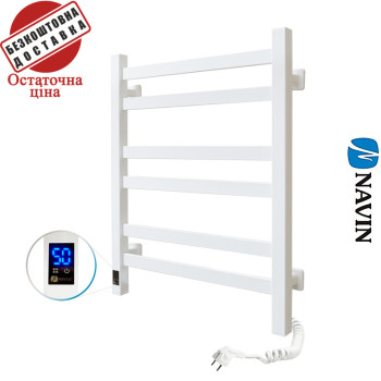 Сушка для рушників Електро Navin Авангард 48*60 Sensor, таймер Білий Правий (вуглецева сталь) Украйна