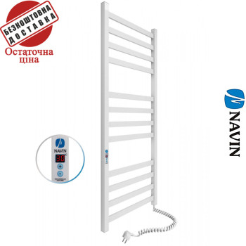 Сушка для рушників Електро Navin Авангард 48*120 Digital таймер, Білий Правий (вуглецева сталь) Україна