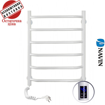 Сушка для рушників Електро Navin Блюз 48*60 Sensor, таймер Україна Лівий, Білий (вуглецева сталь)