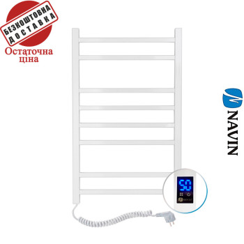 Сушка для рушників Електро Navin Loft 50*80 Sensor, таймер Білий, Лівий (вуглецева сталь) Україна