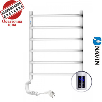Сушка для рушників Електро Navin Симфонія 48*60 Sensor таймер, Білий, Лівий (вуглецева сталь) Україна