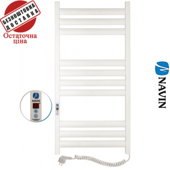 Сушка для рушників Електро Navin Ellipse 50*100 Digital, таймер Білий, Правий (вуглецева сталь)