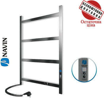 Сушка для рушників Електро Navin Nordic 50*80 Digital, таймер Україна Лівий (нерж.сталь)