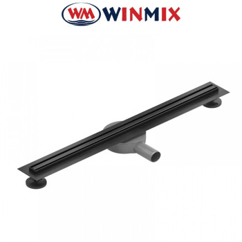 Душовий трап із нержавіючої сталі SUS304 DRAIN-05-60-SLIM BLACK-30x600мм, Winmix Польща