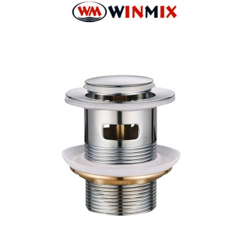 Донний клапан для умивальника з переливом POP-UP-05 1 1/4'' (кнопка), Winmix. Польща