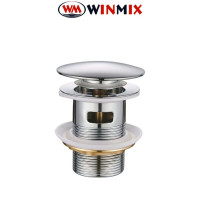 Донний клапан для умивальника з переливом POP-UP-03 1 1/4'' (кнопка), Winmix. Польща