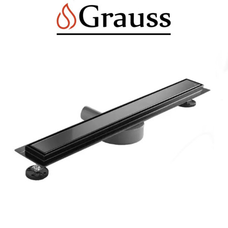 Душевой трап из нержавеющей стали-BLACK SUS304 FD29-70x700, Grauss Чехия