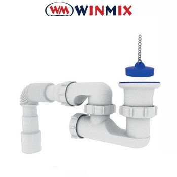 Сифон SD-02 для душевого поддона с ревизией и выпуском, Winmix. Польша