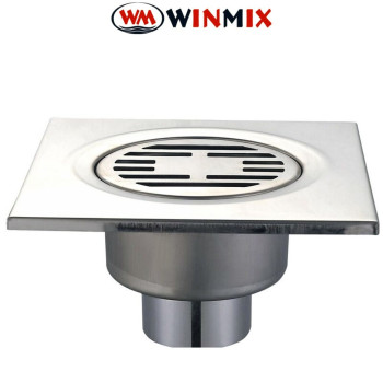 Душовий трап з нержавіючої сталі Drain-03-15x15-180 (пряме відведення), Winmix. Польща