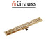 Душевой трап из нержавеющей стали SUS304 FD35-70x800-BRUSHED GOLD, Grauss Чехия
