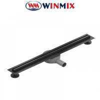 Душовий трап із нержавіючої сталі SUS304 DRAIN-05-50-SLIM BLACK-30x500мм, Winmix Польща