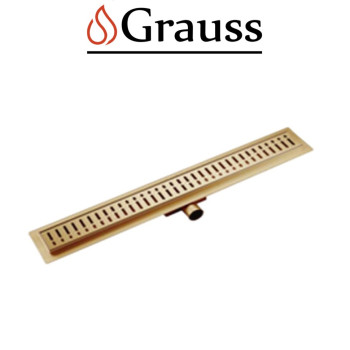 Душевой трап из нержавеющей стали SUS304 FD35-70x500-BRUSHED GOLD, Grauss Чехия