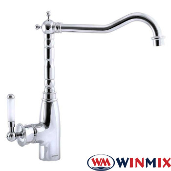 Змішувач для кухні вухо на гайці Winmix Premium Vintage (Chr-011), Польща