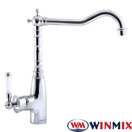 Змішувач для кухні вухо на гайці Winmix Premium Vintage (Chr-011), Польща