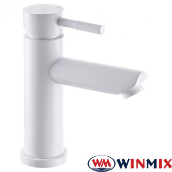 Змішувач для умивальника білий WINMIX Sus-001A White (Chr-001-A), Польща (нержавіюча сталь)
