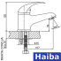 Змішувач для умивальника HAIBA PREMIERE (Chr-001)