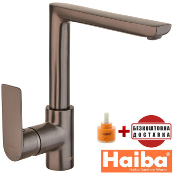 Смеситель для кухни Ухо HAIBA ALEX GRAPHITE (Chr-018)