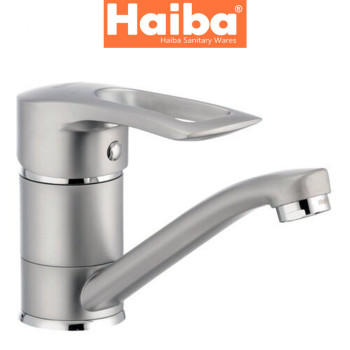 Змішувач для умивальника ялинка на шпильці HAIBA HANSBERG SATIN (Chr-004) 15cm