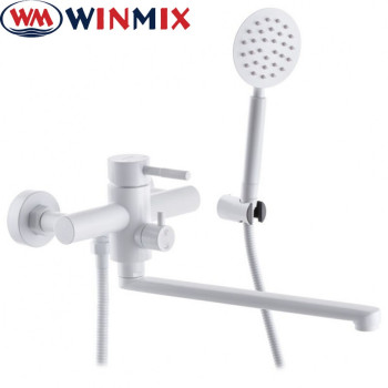 Змішувач для ванни довгий ніс WINMIX Sus White EURO (Chr-006), Польща (нержавіюча сталь)