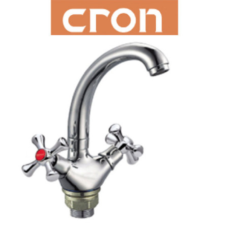 Змішувач для умивальника на гайці Cron SMES (Chr-272)