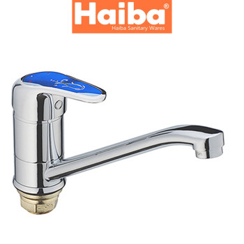 Змішувач для кухні ялинка на гайці HAIBA MAGIC BLUE (Chr-555) 25см