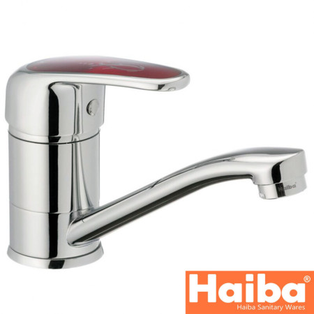 Змішувач для умивальника ялинка на шпильці HAIBA MAGIC RED (Chr-004) 15cm