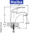 Змішувач для умивальника HAIBA Fabio (Chr-001)