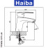 Змішувач для умивальника Haiba Germes (Chr-001)