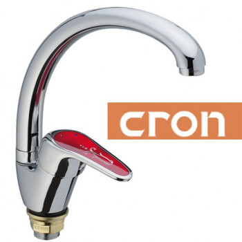 Змішувач для кухні Вухо на гайці Cron Magic Red (Chr-777)