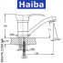 Змішувач для умивальника ялинка на шпильці HAIBA ERIS (Chr-004) 15cm