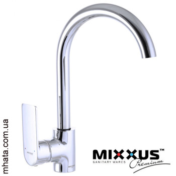 Змішувач для кухні Вухо на гайці MIXXUS Premium Albert (Chr-017), Польща
