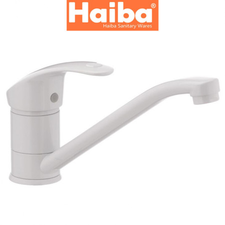 Змішувач для кухні ялинка на шпильці HAIBA MARS WHITE-004 25см (білий)