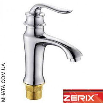 Змішувач для умивальника на гайці Zerix Z10219 (Chr-001)