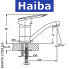 Змішувач для умивальника ялинка на шпильці HAIBA DISK (Chr-004) 15cm