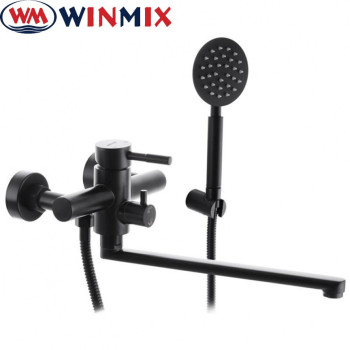 Смеситель для ванны длинный нос Winmix Sus Black EURO (Chr-006), Польша (нержавеющая сталь)