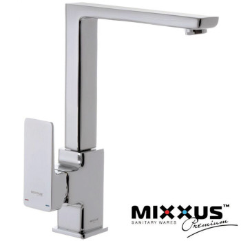 Змішувач для кухні Вухо на гайці MIXXUS Premium Kvadro (Chr-017), Польща
