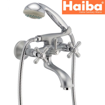 Змішувач для ванни короткий ніс HAIBA DOMINOX SATIN (Chr-142)