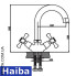 Змішувач для умивальника HAIBA SMES (Chr-274)