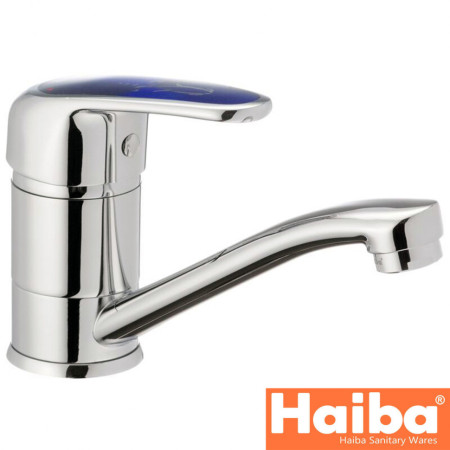 Змішувач для умивальника ялинка на шпильці HAIBA MAGIC BLUE (Chr-004)15cm