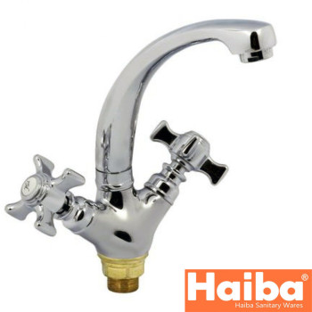 Змішувач для умивальника на гайці HAIBA Zeus Chr-272 (nut)