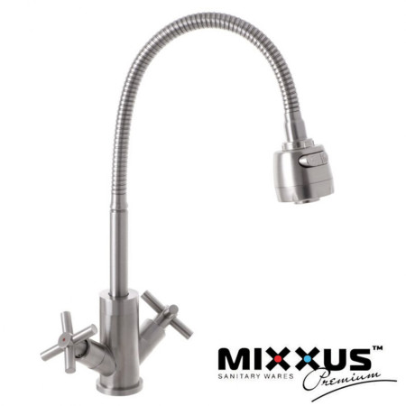 Змішувач для кухні Вухо рефлекторний MIXXUS DVE (Chr-011R), Польща (нержавіюча сталь)