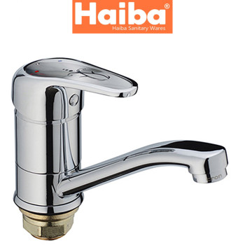 Змішувач для умивальника ялинка на гайці HAIBA MAGIC (Chr-555) 15cm