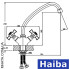 Змішувач для кухні вухо на гайці HAIBA ZEUS (Chr-271)